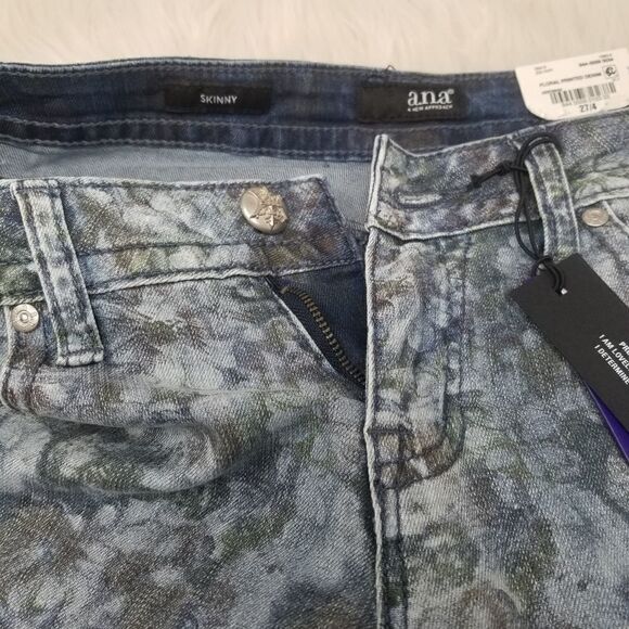 NWT. ana Skinny Fliral Print Denim. Size 27/4. - Picture 9 of 16